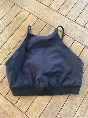 With Love From Paradise Black Strappy Sports Bra